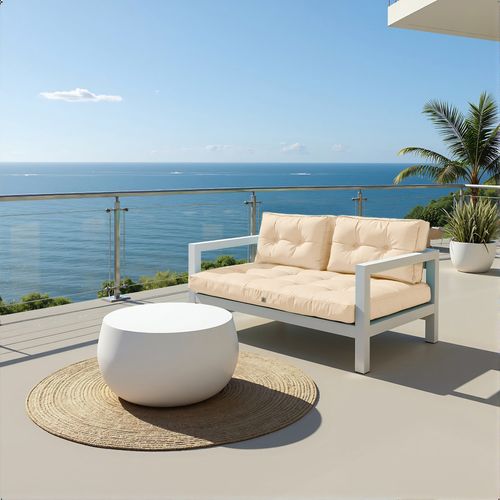 Coussins Pour Salon De Jardin Capitonné 120x60cm Beige