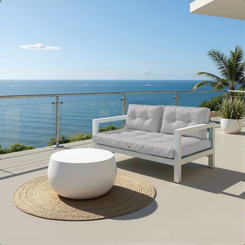 Coussins Pour Salon De Jardin Capitonné 100x50cm Gris Galet