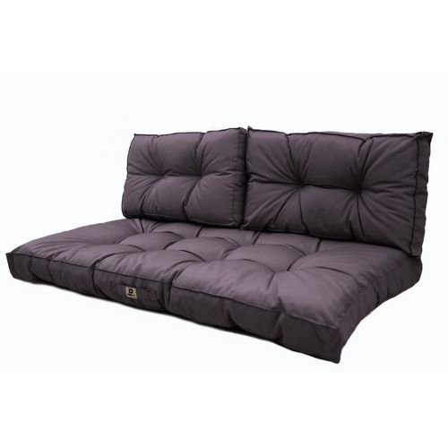 Coussins Pour Salon De Jardin Capitonné 100x50cm Gris Carbone