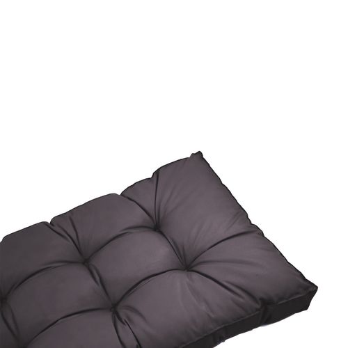 Coussins Pour Salon De Jardin Capitonné 100x50cm Gris Carbone