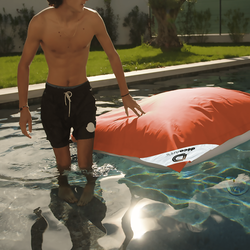 Housse Pour Pouf Géant XXL 180x140cm Flottant Pour Piscine - Terracotta