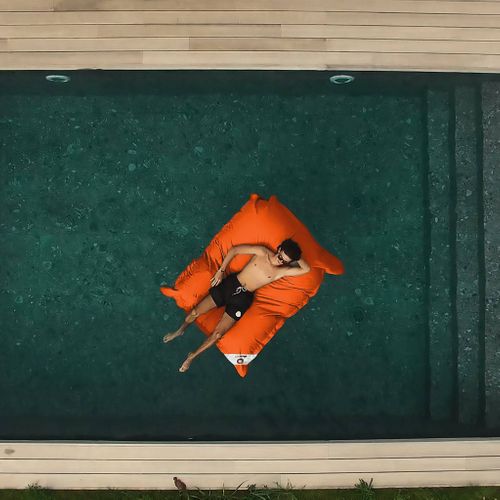 Housse Pour Pouf Géant XXL 180x140cm Flottant Pour Piscine - Orange