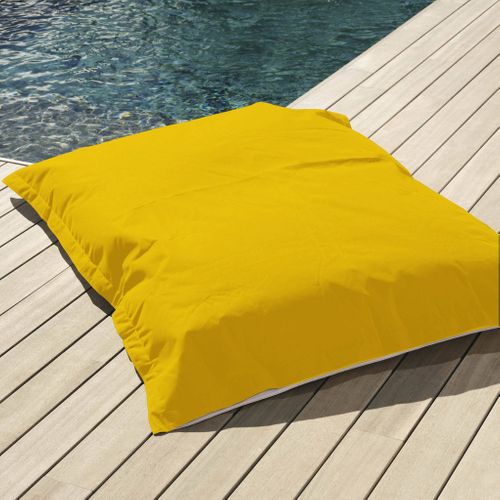Housse Pour Pouf Géant XXL 180x140cm Flottant Pour Piscine - Jaune Miel