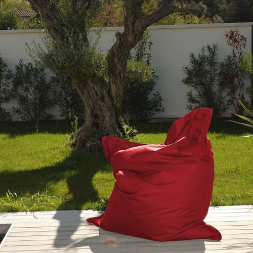 Housse Pour Pouf Géant XXL 180x140cm Intérieur Et Extérieur - Rouge Piment