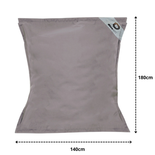 Housse Pour Pouf Géant XXL 180x140cm Intérieur Et Extérieur - Gris Galet