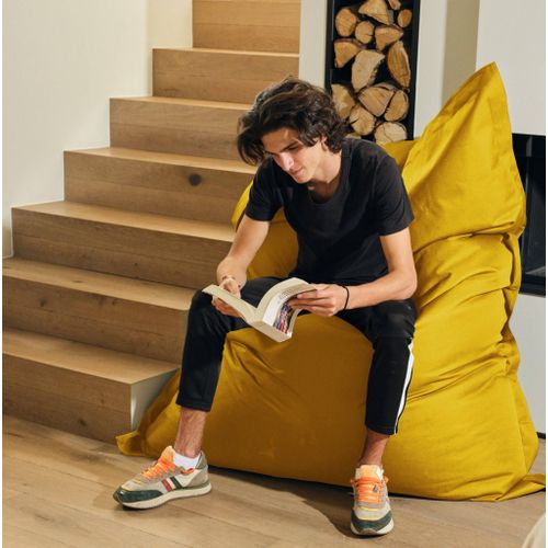 Housse Pour Pouf Géant XXL 180x140cm Intérieur Et Extérieur - Jaune Miel