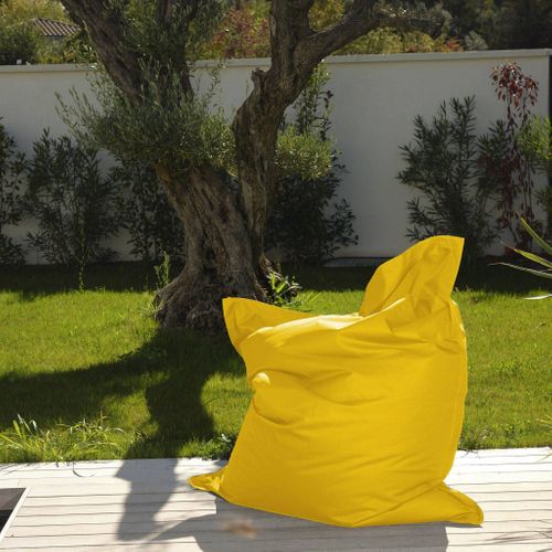 Housse Pour Pouf Géant XXL 180x140cm Intérieur Et Extérieur - Jaune Miel