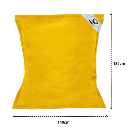 Housse Pour Pouf Géant XXL 180x140cm Intérieur Et Extérieur - Jaune Miel