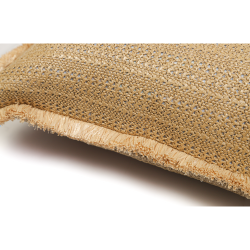 Coussin Effet Raphia - à Bande - Rectangle - 50x30cm