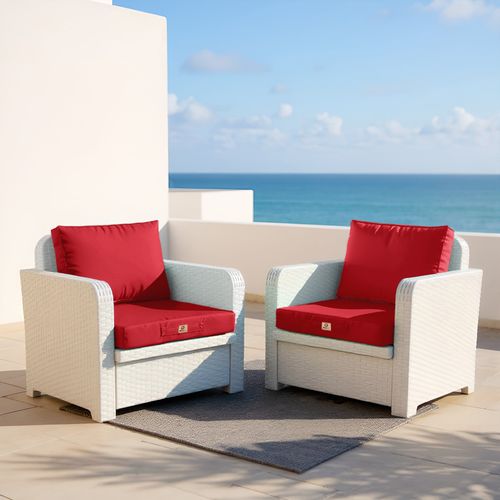 Coussins Pour Salon De Jardin Déhoussable 60x70cm Rouge