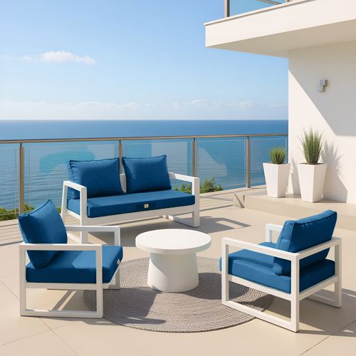 Coussins Pour Salon De Jardin Déhoussable 60x70cm Bleu Pétrole