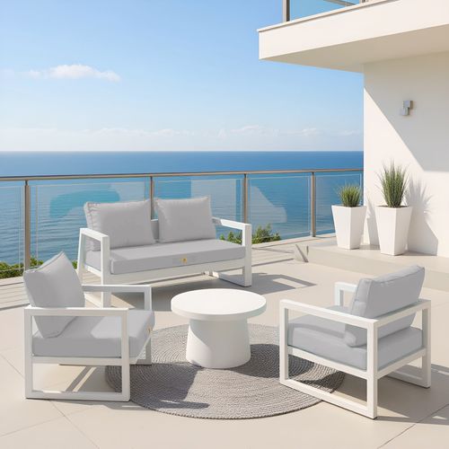 Coussins Pour Salon De Jardin Déhoussable 50x60cm Gris Galet