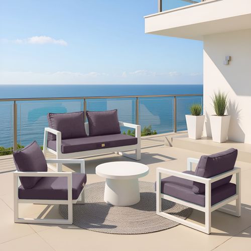 Coussins Pour Salon De Jardin Déhoussable 50x60cm Gris Carbone