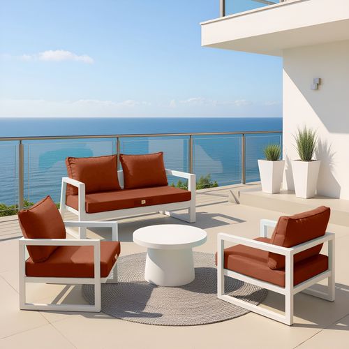 Coussins Pour Salon De Jardin Déhoussable 50x60cm Terracotta