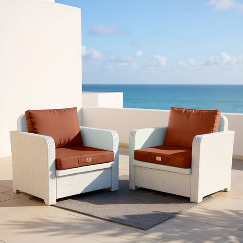 Coussins Pour Salon De Jardin Déhoussable 50x60cm Terracotta