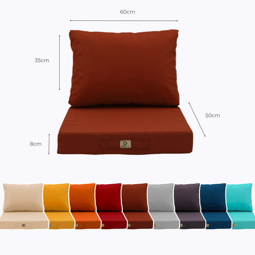 Coussins Pour Salon De Jardin Déhoussable 50x60cm Terracotta