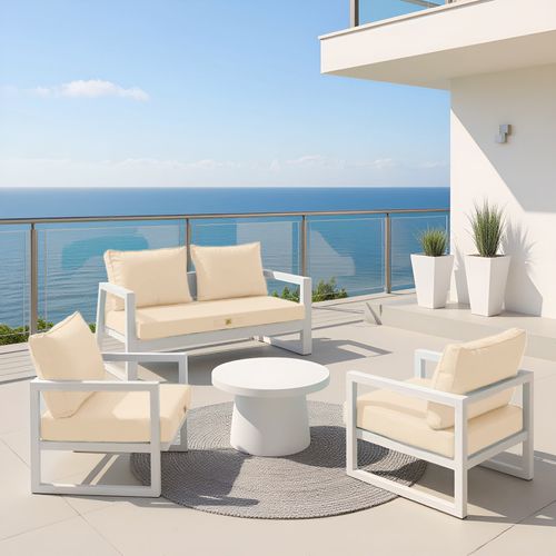 Coussins Pour Salon De Jardin Déhoussable 50x60cm Beige