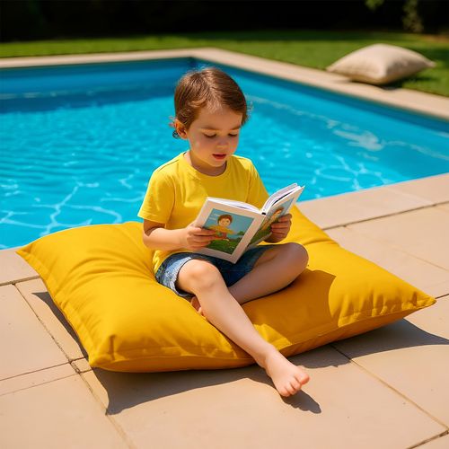 Housse Pour Pouf Géant XL 120x80cm - Jaune Miel