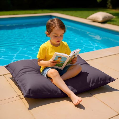 Housse Pour Pouf Géant XL 120x80cm - Gris Carbone