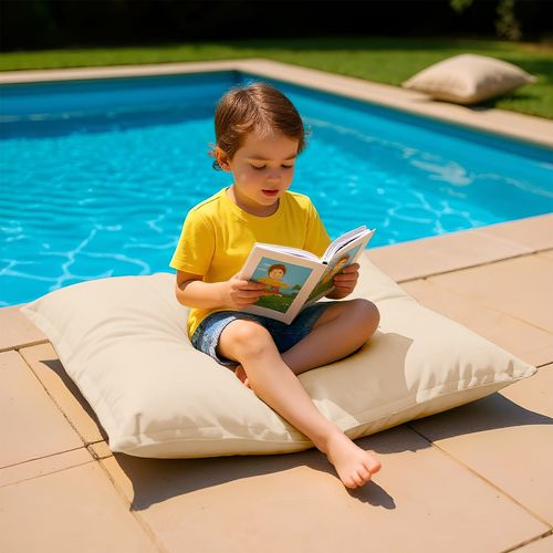 Housse Pour Pouf Géant XL 120x80cm - Beige