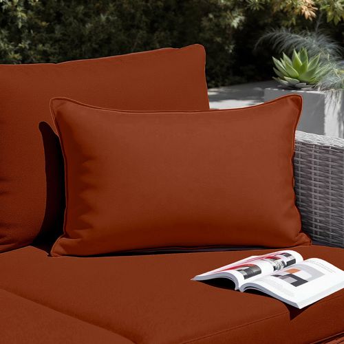 Coussins Extérieur, Déhoussable, Lot De 2, 60x35cm - Terracotta