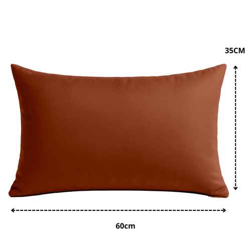 Coussins Extérieur, Déhoussable, Lot De 2, 60x35cm - Terracotta