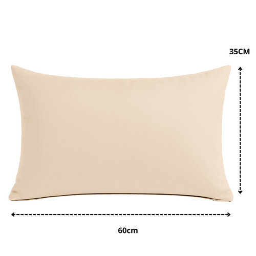 Coussins Extérieur, Déhoussable, Lot De 2, 60x35cm - Beige