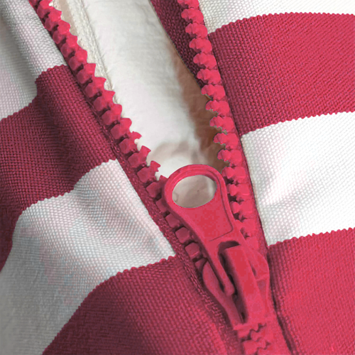 Coussins Pour Salon De Jardin Déhoussable 120x60cm Rayure Rouge