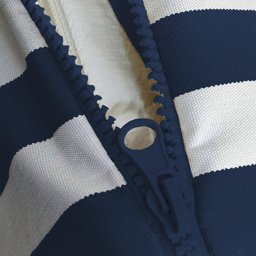 Coussins Pour Salon De Jardin Déhoussable 120x60cm Rayure Bleu Marine