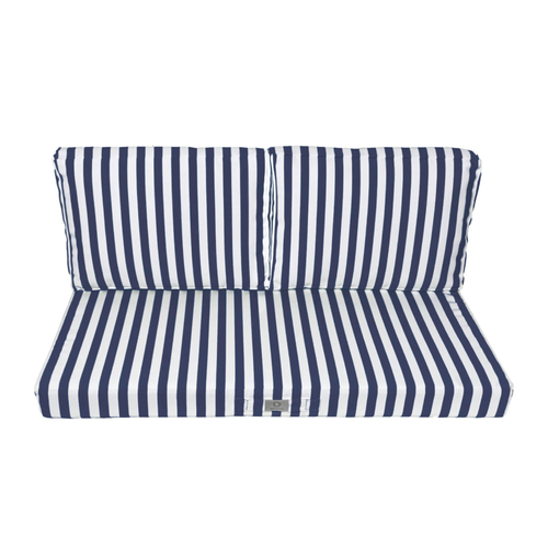 Coussins Pour Salon De Jardin Déhoussable 100x50cm Rayure Bleu Marine