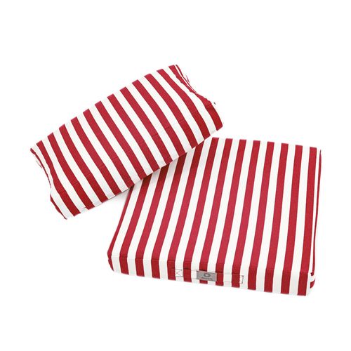 Coussins Pour Salon De Jardin Déhoussable 50x50cm Rayure Rouge
