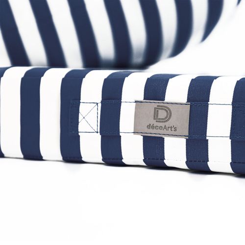 Coussins Pour Salon De Jardin Déhoussable 50x50cm Rayure Bleu Marine