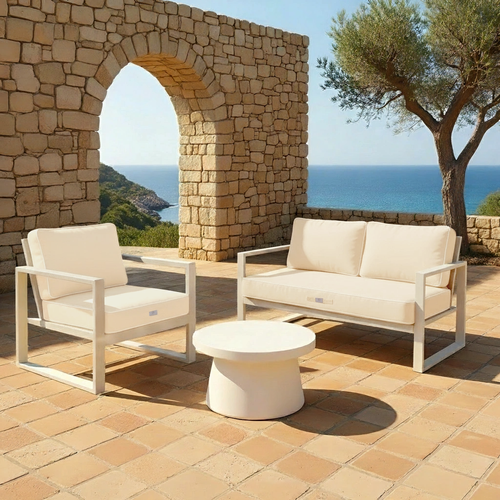 Coussins Salon Jardin Premium Déhoussable 60x60cm Jaune Beurre