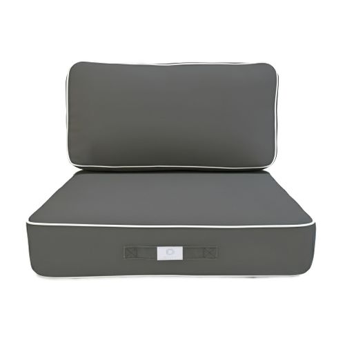 Coussins Salon Jardin Premium Déhoussable 60x60cm Gris Foncé