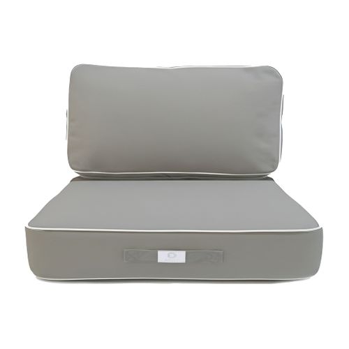 Coussins Salon Jardin Premium Déhoussable 60x60cm Gris Clair