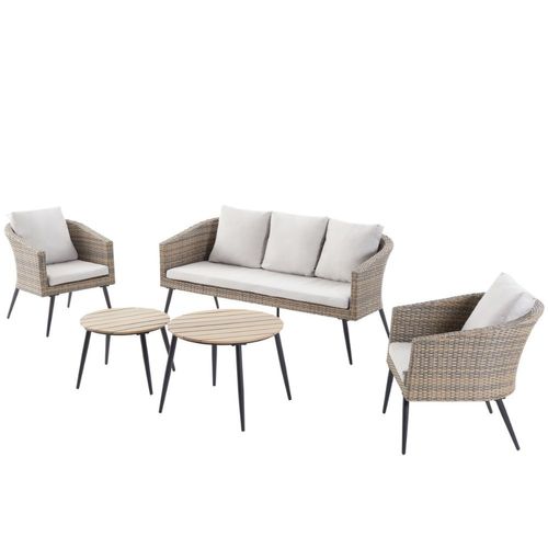 Tibouta, Salon De Balcon 5 Places Résine Tressée