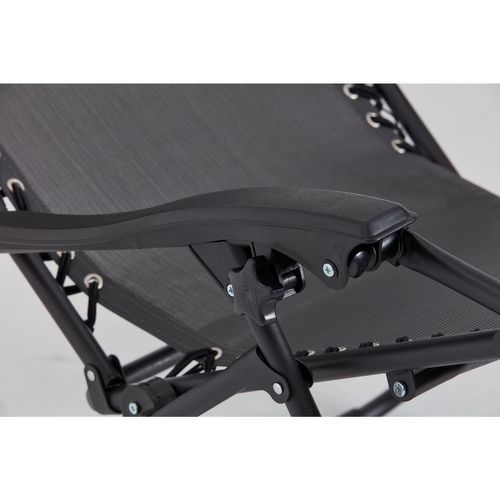 Manihi - Transat Inclinable Noir Et Gris Foncé