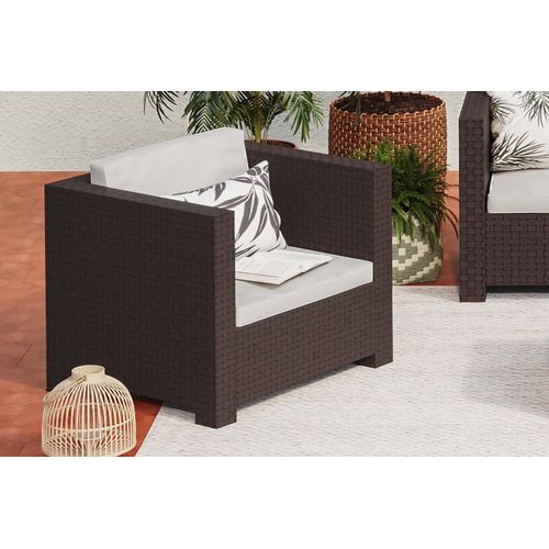 Ankara : Salon De Jardin 2 Places Effet Résine Tressée Gris