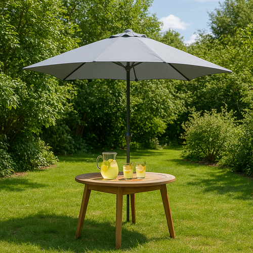 Spezia - Parasol Rectangulaire 3x2 Droit Gris En Aluminum