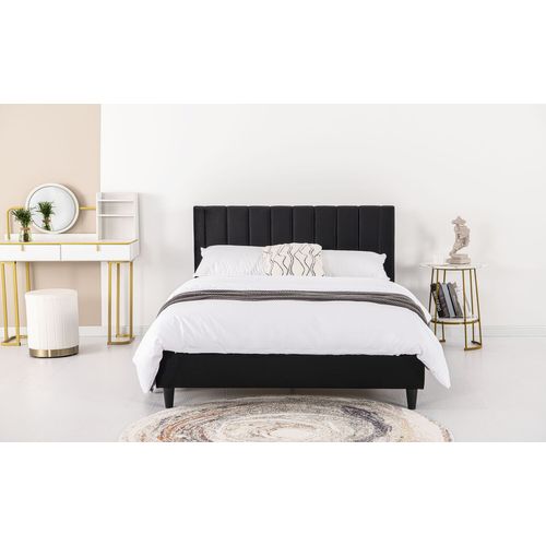 Cambridge - Lit Velours Noir 160x200