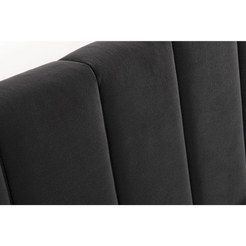 Cambridge - Lit Velours Noir 160x200