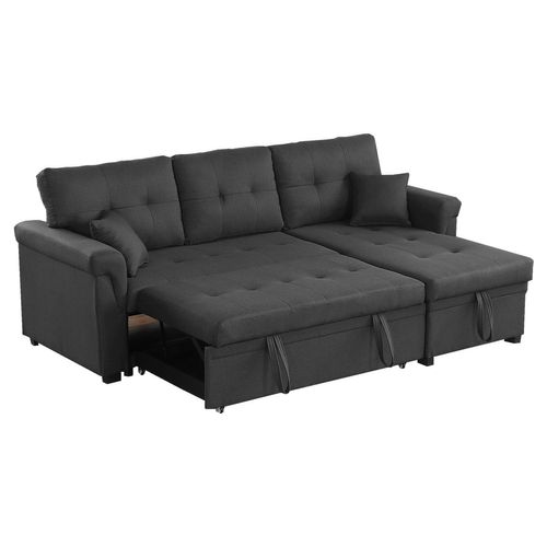 Toronto - Canapé D'angle Convertible Gris Foncé