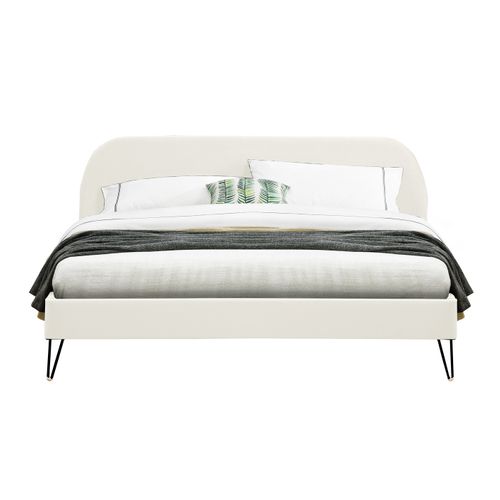 Phoenix - Lit Velours Beige 140 X 190 Cm