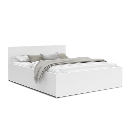 Lit Coffre Panama 140x190 - Sommier Inclus Blanc