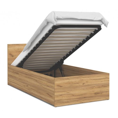 Lit Coffre Panama 90x190  - Sommier Inclus Chêne