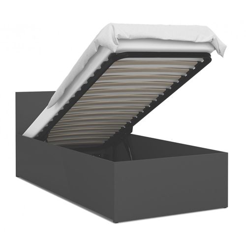 Lit Coffre Panama 90x190  - Sommier Inclus Gris