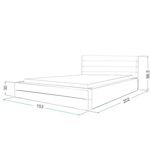 Lit Coffre Virginia 140x190 - Sommier Inclus Crème