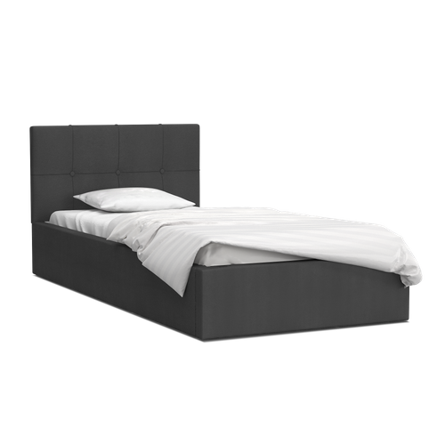 Lit Coffre Rino 120 X 200 Cm - Sommier Inclus Gris Foncé