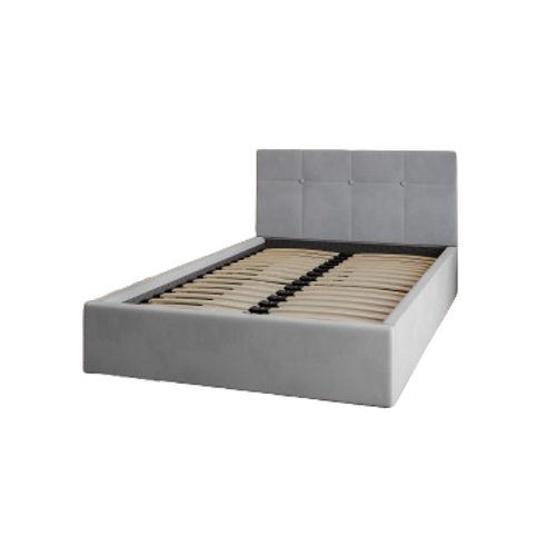 Lit Coffre Rino 120 X 200 Cm - Sommier Inclus Gris Clair