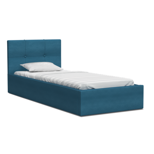 Lit Coffre Rino 90 X 200 Cm - Sommier Inclus Azur